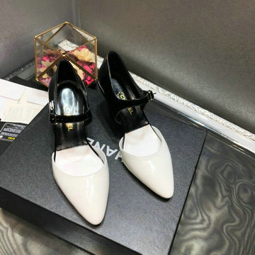 シャネル CHANEL 2020年夏最新入荷 パンプス ハイヒールシューズ サマーサンダル インステップストラップ レディースシューズ パテントレザー