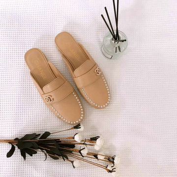 商品名称：シャネル CHANEL 26-CHJ20090Z  2020年夏最新入荷 かかとなし パンプス フラットシューズ サンダル スリッパ ミュール レディースシューズ レザー