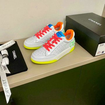 シャネル CHANEL 26-CHJ200048P 2020年夏最新入荷 スニーカー フラットシューズ レースアップシューズ カジュアルシューズ 運動靴 スポーツシューズ カーフスキン