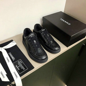 シャネル CHANEL 26-CHJ200048Q  2020年夏最新入荷 スニーカー フラットシューズ レースアップシューズ カジュアルシューズ 運動靴 スポーツシューズ レザー