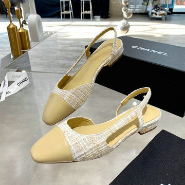 シャネル CHANEL 26-CHJ200056DR 2020年夏最新入荷 スリングバック シューズ フラットシューズ サマーサンダル ミュール レザー