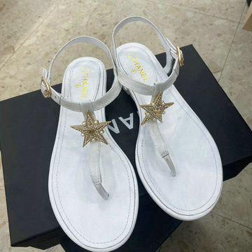 商品名称：シャネル CHANEL 26-CHJ200059X 2020年夏最新入荷 スリングバック ミュール フラット ビーチサンダル サマーサンダル ミュール アンクルストラップ スリッパ レザー