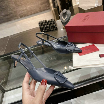 ヴァレンティノ Valentino 26-VTJ20038DJQ 2020年夏最新入荷 Vロゴ パンプス ローヒールシューズ レディースシューズ カーフレザー