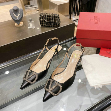 ヴァレンティノ Valentino 26-VTJ20038DZX 2020年夏最新入荷 Vロゴ パンプス ローヒールシューズ レディースシューズ カーフレザー