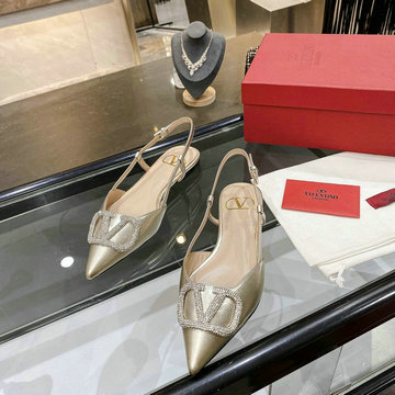 ヴァレンティノ Valentino 26-VTJ20038PZX 2020年夏最新入荷 Vロゴ パンプス フラットシューズ レディースシューズ カーフレザー