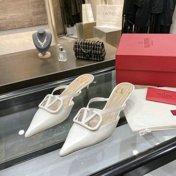 ヴァレンティノ Valentino 26-VTJ20038T 2020年夏最新入荷 Vロゴ ミュール ローヒール サンダル サマーサンダル スリッパ スリングバック ミュール