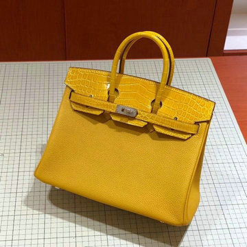 エルメスHERMES 063-HBK30ETHY 2020最新入荷 バーキンバッグ トートバッグ トップハンドルバッグ TOGO革 クロコ革