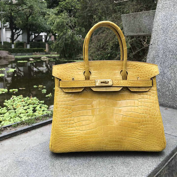 商品名称：エルメスHERMES 063-HBK30NEHY 2020最新入荷 バーキンバッグ トートバッグ トップハンドルバッグ クロコ革