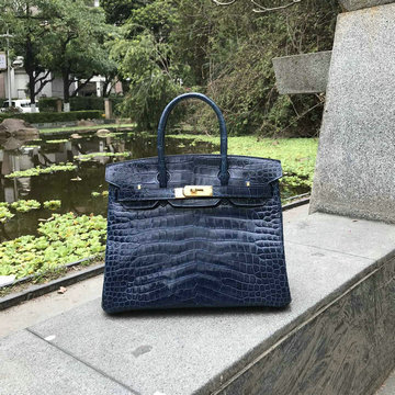 商品名称：エルメスHERMES 063-HBK30NEBL  2020最新入荷 バーキンバッグ トートバッグ トップハンドルバッグ クロコ革