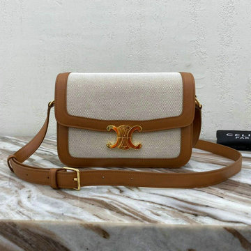 セリーヌ CELINE 99-CE88077 2020年最新入荷 トリオンフ ラージ 斜め掛け ショルダーバッグ レディースかばん テキスタイル カーフスキン