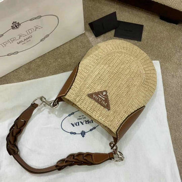 プラダ PRADA BXN-PD1BC126 2020年最新入荷 ラフィアバッグ ショルダーバッグ レディースかばん ラフィア レザー