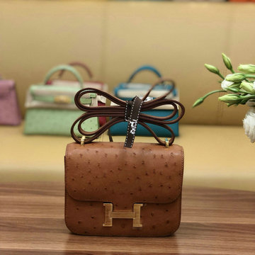 商品名称：エルメス HERMES 063-HE108214TPJZ 2020年最新入荷 コンスタンス ミニ 斜め掛け ショルダーバッグ レディースかばん オーストリッチ革