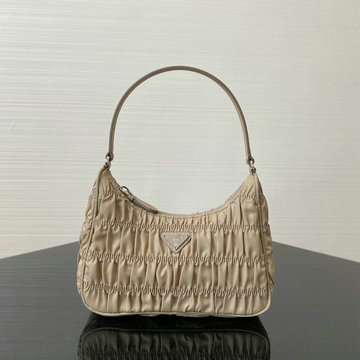 プラダ PRADA  DDB-PD1092XS 2020年最新入荷 ナイロン サフィアーノレザー ミニバッグ ショルダーバッグ ホーボーバッグ