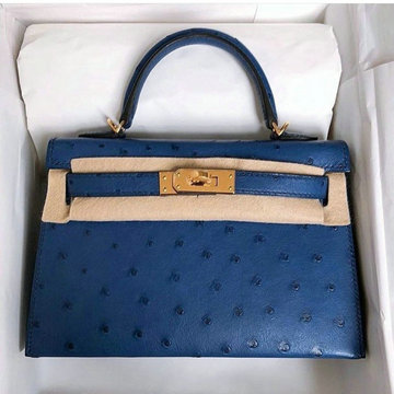 エルメス HERMES 063-HKL19TPQT 2020年最新入荷 ミニ ケリー トートバッグ トップハンドルバッグ レディースかばん オーストリッチ革