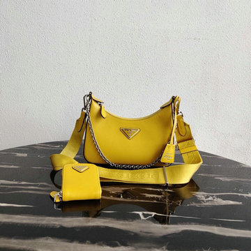 プラダ PRADA  025-PD1BH204YL 2020年最新作 Hobo ホーボー トートバッグ 斜め掛け ショルダーバッグ レディースかばん カーフレザー