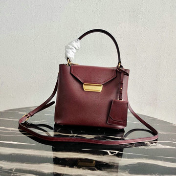 プラダ PRADA  025-PD1BN012JH 2020年最新作 バケットバッグ トートバッグ 2way 斜め掛け ショルダーバッグ レディースかばん カーフレザー