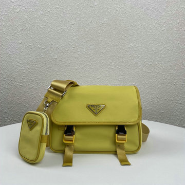 プラダ PRADA 025-PD2VD034YL 2020年最新作 メッセンジャーバッグ 斜め掛け ショルダーバッグ サフィアーノレザー ナイロン