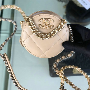 シャネル CHANEL JS-CH0945QF  2020年最新入荷 19 チェーンク クラッチ ラウンドバッグ 斜め掛け ショルダーバッグ レディースかばん ラムスキン