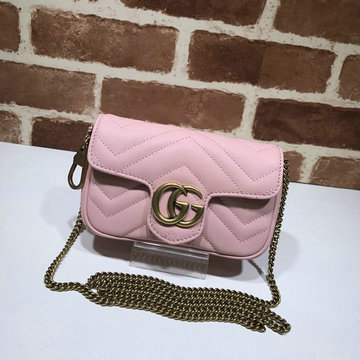 グッチ GUCCI 057-GG476433PF 2019年最新入荷 GGマーモント キルティングレザー スーパーミニバッグ 斜め掛け ショルダーバッグ