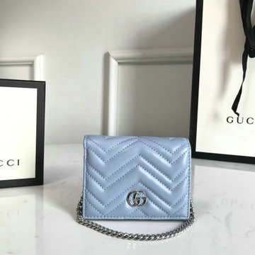 グッチ GUCCI 057-GG625693QL 2020年最新入荷 GGマーモント カードケース チェーン ウォレット 小銭入れ カーフレザー