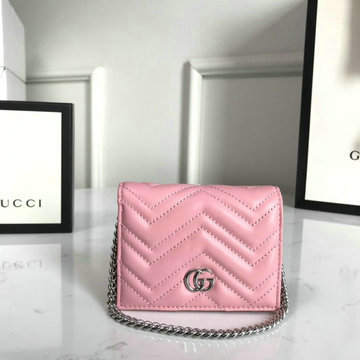 グッチ GUCCI 057-GG625693FH 2020年最新入荷 GGマーモント カードケース チェーン ウォレット 小銭入れ カーフレザー