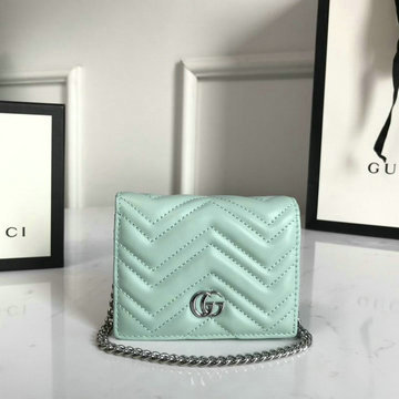 グッチ GUCCI 057-GG625693QG 2020年最新入荷 GGマーモント カードケース チェーン ウォレット 小銭入れ カーフレザー