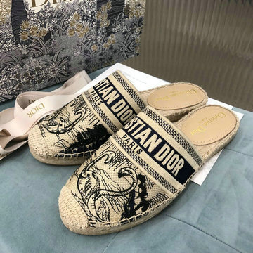 クリスチャンディオール CHRISTIAN DIOR  26-CDJ20055 2020年夏最新入荷 エスパドリーユサンダル パンプス フラットシューズ サマーサンダル