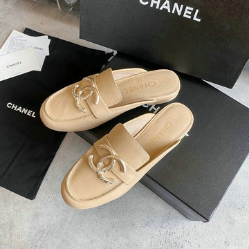 商品名称：シャネル CHANEL 26-CHJ20087Q 2020年夏最新入荷 かかとなし パンプス フラットシューズ サンダル スリッパ ミュール レディースシューズ レザー