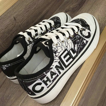 シャネル CHANEL 26-CHJ20092 2020年夏最新入荷 スニーカー カジュアルシューズ レースアップ レディースシューズ キャンパス
