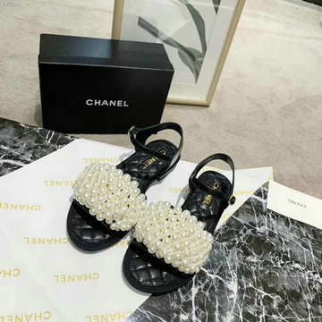 シャネル CHANEL 26-CHJ20093D  2020年夏最新入荷 パールサンダル サマーサンダル レディースシューズ フラットシューズ レザー