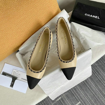 シャネル CHANEL 26-CHJ20098P 2020年夏最新入荷 フラットシューズ パンプス レディースシューズ 靴 レザー