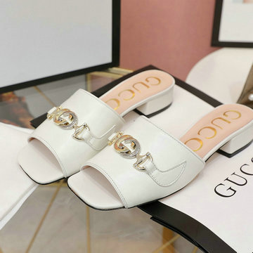 グッチ GUCCI 26-GGJ20043A  2020年夏最新入荷 ローヒール サンダル レディースシューズ スリッパ ミュール 室外靴 レザー