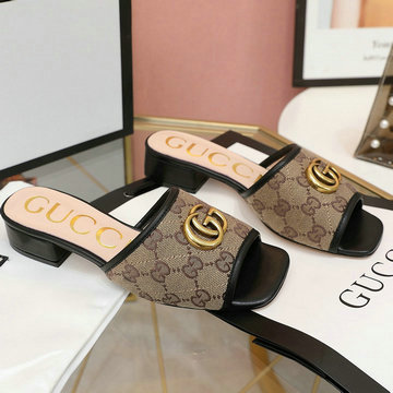 グッチ GUCCI 26-GGJ20043C 2020年夏最新入荷 ローヒール サンダル レディースシューズ スリッパ ミュール 室外靴 レザー