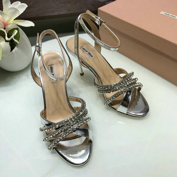 ミュウミュウ MIUMIU 26-MMJ20013 2020年夏最新入荷 ハイヒールシューズ サマーサンダル ピンヒール レディースシューズ 靴 レザー