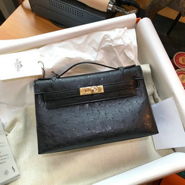 エルメス HERMES 063-HKL22TPJBK 2020年最新入荷 ケリー 22 トートバッグ トップハンドルバッグ レディースかばん オーストリッチ革