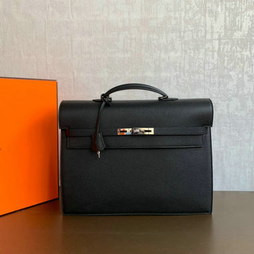 エルメス HERMES 063-HKL38LBK 2020年最新入荷 ケリー トートバッグ ブリーフケース トップハンドルバッグ メンズかばん ビジネスバッグ クレマンス
