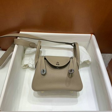 エルメスHERMES 063-HLD19LYFH  2020最新入荷 ミニ リンディ 斜め掛け ショルダーバッグ スクエアバッグ トリヨンクレマンス