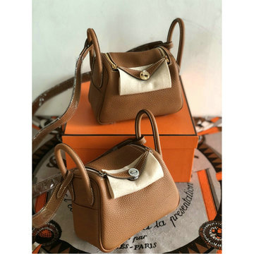 エルメスHERMES 063-HLD19LYZS 2020最新入荷 ミニ リンディ 斜め掛け ショルダーバッグ スクエアバッグ トリヨンクレマンス