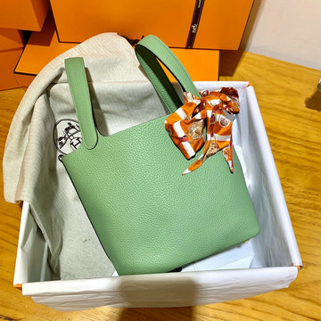エルメスHERMES 063-HPK18LNG 2020最新入荷 ピコタン ハンドバッグ トートバッグ バケットバッグ トリヨンクレマンス