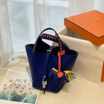 エルメスHERMES 063-HPK18SBDL  2020最新入荷 ピコタン ハンドバッグ トートバッグ バケットバッグ ヴォーエプソン