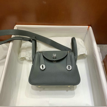 エルメスHERMES 063-HLD19LYXG 2020最新入荷 ミニ リンディ 斜め掛け ショルダーバッグ スクエアバッグ トリヨンクレマンス