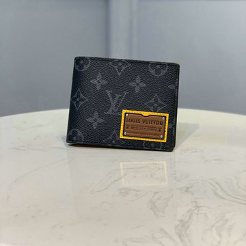 商品名称：ルイヴィトン LOUISVUITTON 2019年最新入荷 ポルトフォイユ ミュルティプル 二つ折り短財布 モノグラムエクリプス ショートウォレット カードケース
