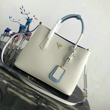 プラダ PRADA  DDB-PD1BG775BL 2020年最新入荷 ドゥーブレ ミディアムバッグ トートバッグ 2way ショルダーバッグ レディースかばん カーフレザー
