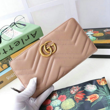 グッチ GUCCI 057-GG443123Q 2020年最新入荷 GGマーモント ジッピーウォレット ファスナー長財布 ロングウォレット カーフレザー
