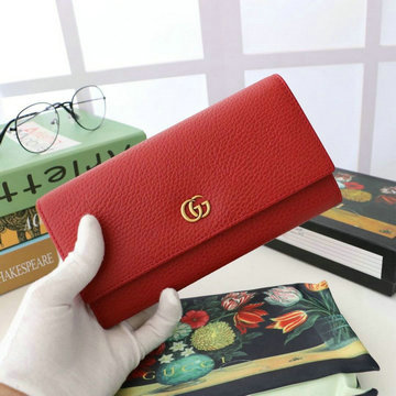 グッチ GUCCI 057-GG456116R 2020年最新入荷 GGマーモント レザー コンチネンタルウォレット 二つ折り長財布 カーフスキン