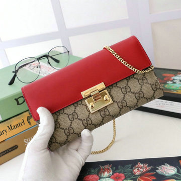 グッチ GUCCI 057-GG453506B  2020年最新入荷 GGスプリーム チェーンウォレット ショルダーバッグ キャンパス レザー