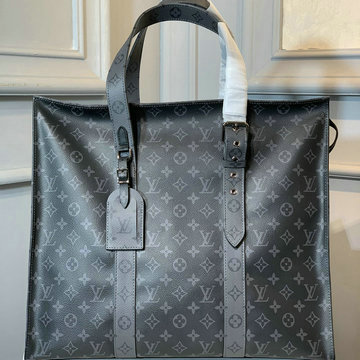 ルイヴィトン LOUISVUITTON 2020年最新入荷 カバ ジップGM トップハンドルバッグ トートバッグ ハンドバッグ 大容量 モノグラム エクリプス キャンバス