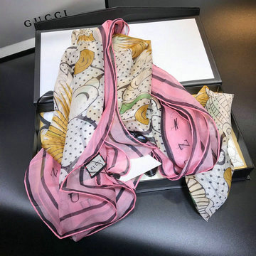グッチ GUCCI AN-WJGG20009 2020年最新入荷 マフラー ショール スカーフ シルク