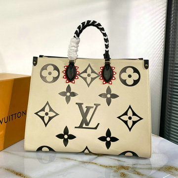 ルイヴィトン LOUIS VUITTON  057-M45372 2020年最新入荷 オンザゴー GM ハンドバッグ トートバッグ ママバッグ ショッピングバッグ グレインレザー