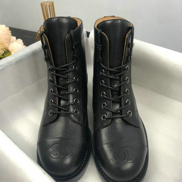シャネル CHANEL 26-CHJ20109 2020年秋冬最新入荷 ショートブーツ レースアップシューズ マーティンシューズ 靴 レディースシューズ カーフレザー